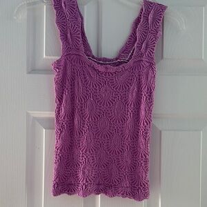 BKE Purple Textured Tank Top